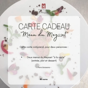 Carte cadeau menu gastronomique Sarlat