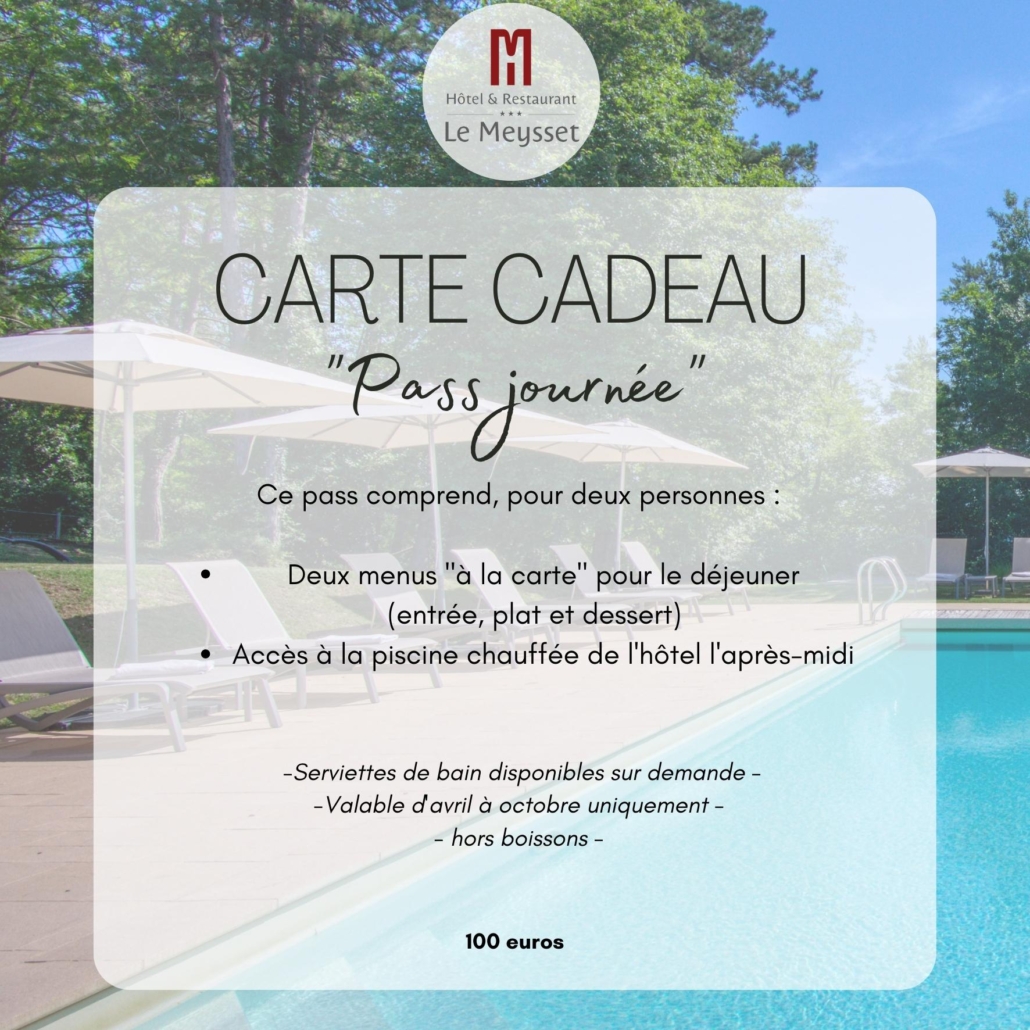 Carte cadeau restaurant piscine Sarlat Dordogne Périgord
