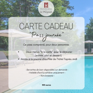 Carte cadeau restaurant piscine Sarlat Dordogne Périgord